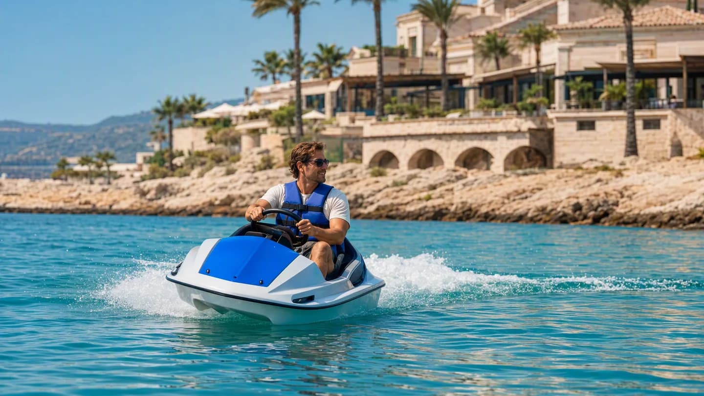 Kart boat performing on the water