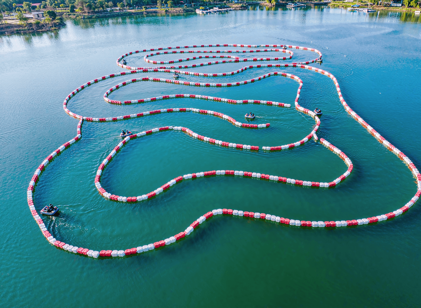 Water kart track design layout